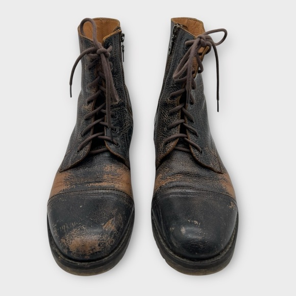 Bed Stu Protege Cobbler Combat Boots Side Zip Men’s 11 Great Condition! Leather - Picture 6 of 8